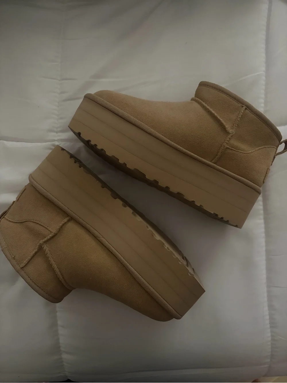 Platform Ugg Ultra Minis in Rare Mustard Seed